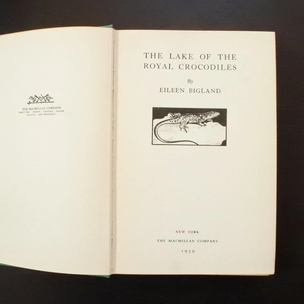 Vintage 1939 The Lake of the Royal Crocodiles by Eileen Bigland